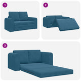 Canapé-Lit Bleu 148 x 71 x 83 cm Velours