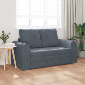 Canapé-Lit Gris foncé 148 x 71 x 83 cm Velours