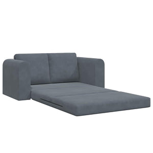 Canapé-Lit Gris foncé 148 x 71 x 83 cm Velours