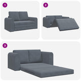 Canapé-Lit Gris foncé 148 x 71 x 83 cm Velours