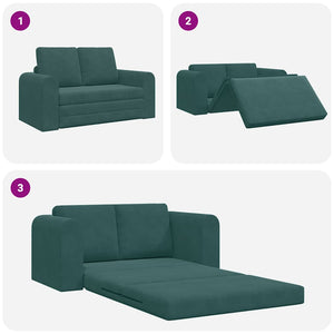 Canapé-Lit Vert foncé 148 x 71 x 83 cm Velours