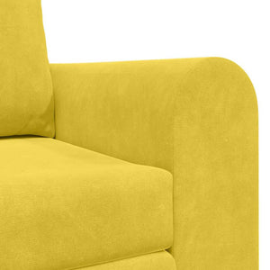 Canapé-Lit Jaune 148 x 71 x 83 cm Velours