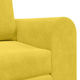 Canapé-Lit Jaune 148 x 71 x 83 cm Velours