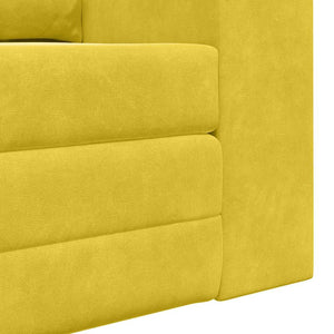 Canapé-Lit Jaune 148 x 71 x 83 cm Velours