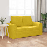 Canapé-Lit Jaune 148 x 71 x 83 cm Velours