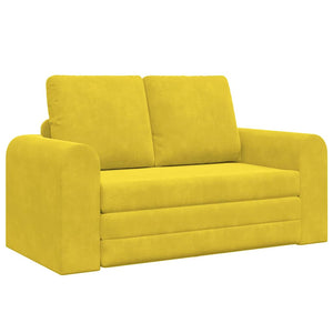 Canapé-Lit Jaune 148 x 71 x 83 cm Velours