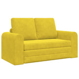 Canapé-Lit Jaune 148 x 71 x 83 cm Velours