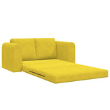 Canapé-Lit Jaune 148 x 71 x 83 cm Velours