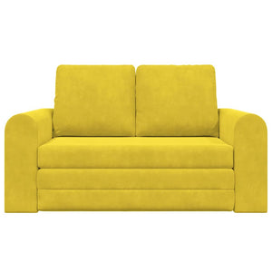 Canapé-Lit Jaune 148 x 71 x 83 cm Velours