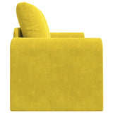 Canapé-Lit Jaune 148 x 71 x 83 cm Velours