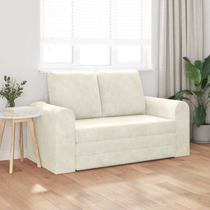 Canapé-Lit Crème 148 x 71 x 83 cm Velours