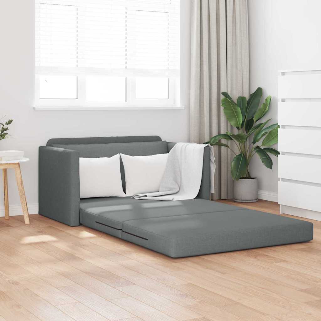 Canapé-Lit Gris foncé 124 x 71 x 78 cm tissu