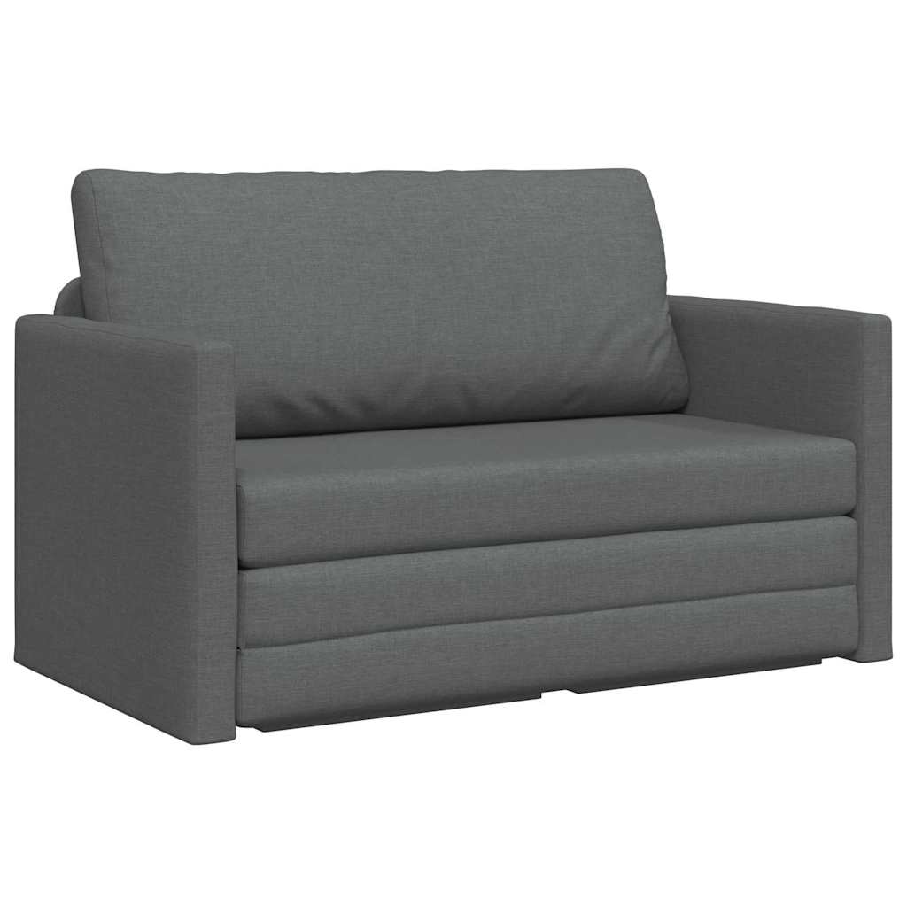 Canapé-Lit Gris foncé 124 x 71 x 78 cm tissu