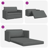 Canapé-Lit Gris foncé 124 x 71 x 78 cm tissu