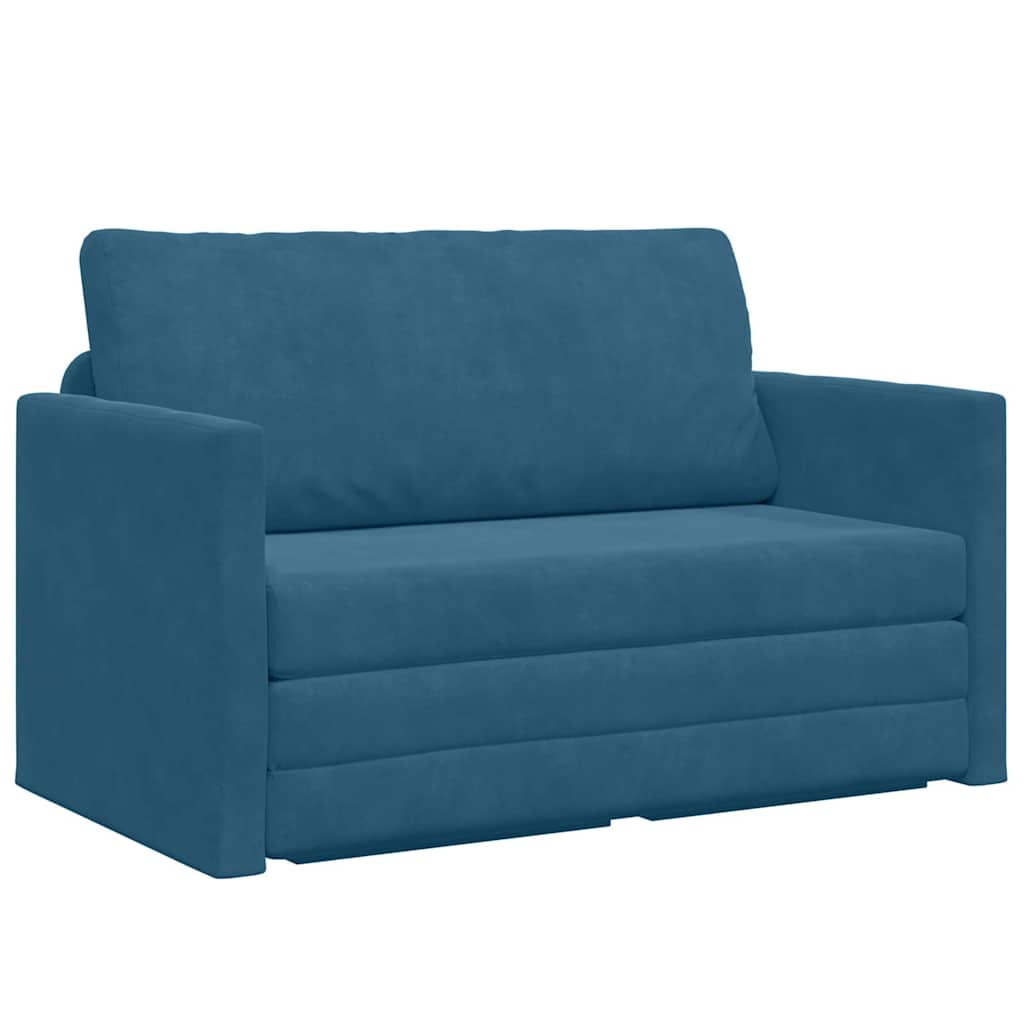 Canapé-Lit Bleu 124 x 204 x 61 cm Velours