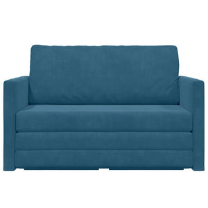 Canapé-Lit Bleu 124 x 204 x 61 cm Velours