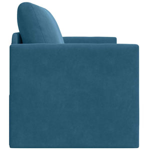Canapé-Lit Bleu 124 x 204 x 61 cm Velours