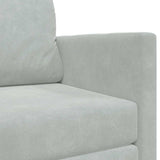 Canapé-Lit Gris clair 124 x 204 x 61 cm Velours
