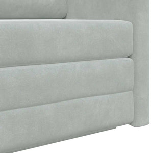 Canapé-Lit Gris clair 124 x 204 x 61 cm Velours
