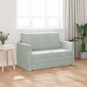 Canapé-Lit Gris clair 124 x 204 x 61 cm Velours