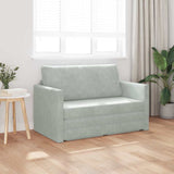 Canapé-Lit Gris clair 124 x 204 x 61 cm Velours