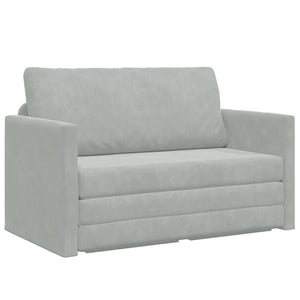 Canapé-Lit Gris clair 124 x 204 x 61 cm Velours