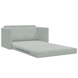 Canapé-Lit Gris clair 124 x 204 x 61 cm Velours
