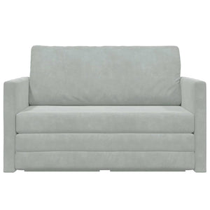 Canapé-Lit Gris clair 124 x 204 x 61 cm Velours