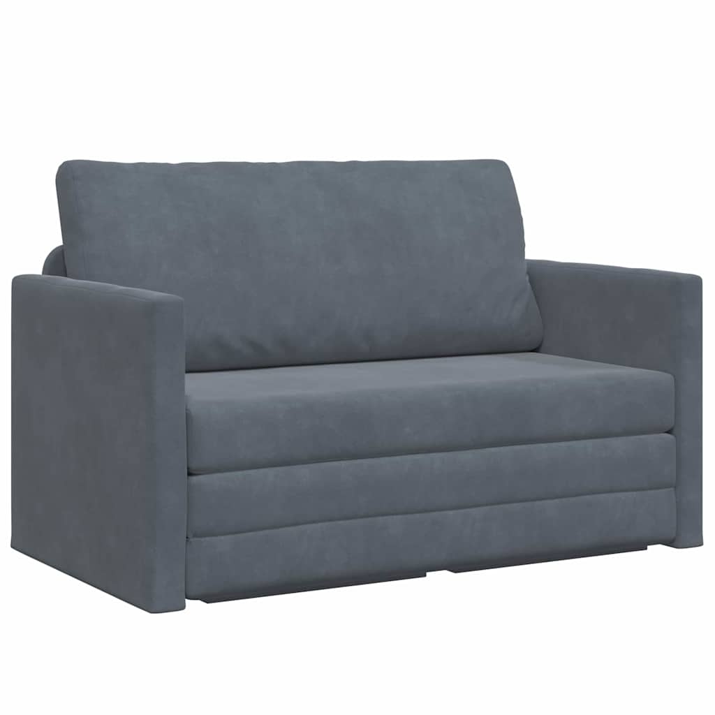 Canapé-Lit Gris foncé 124 x 204 x 61 cm Velours