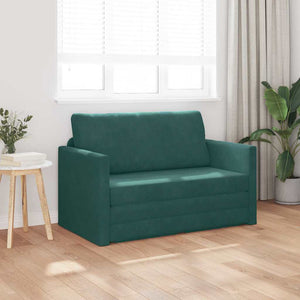 Canapé-Lit Vert foncé 124 x 204 x 61 cm Velours