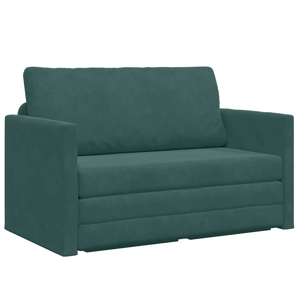 Canapé-Lit Vert foncé 124 x 204 x 61 cm Velours