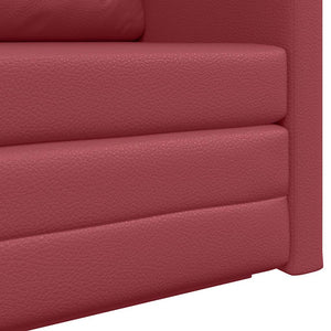 Canapé-Lit Rouge bordeaux 124 x 71 x 78 cm Cuir artificiel