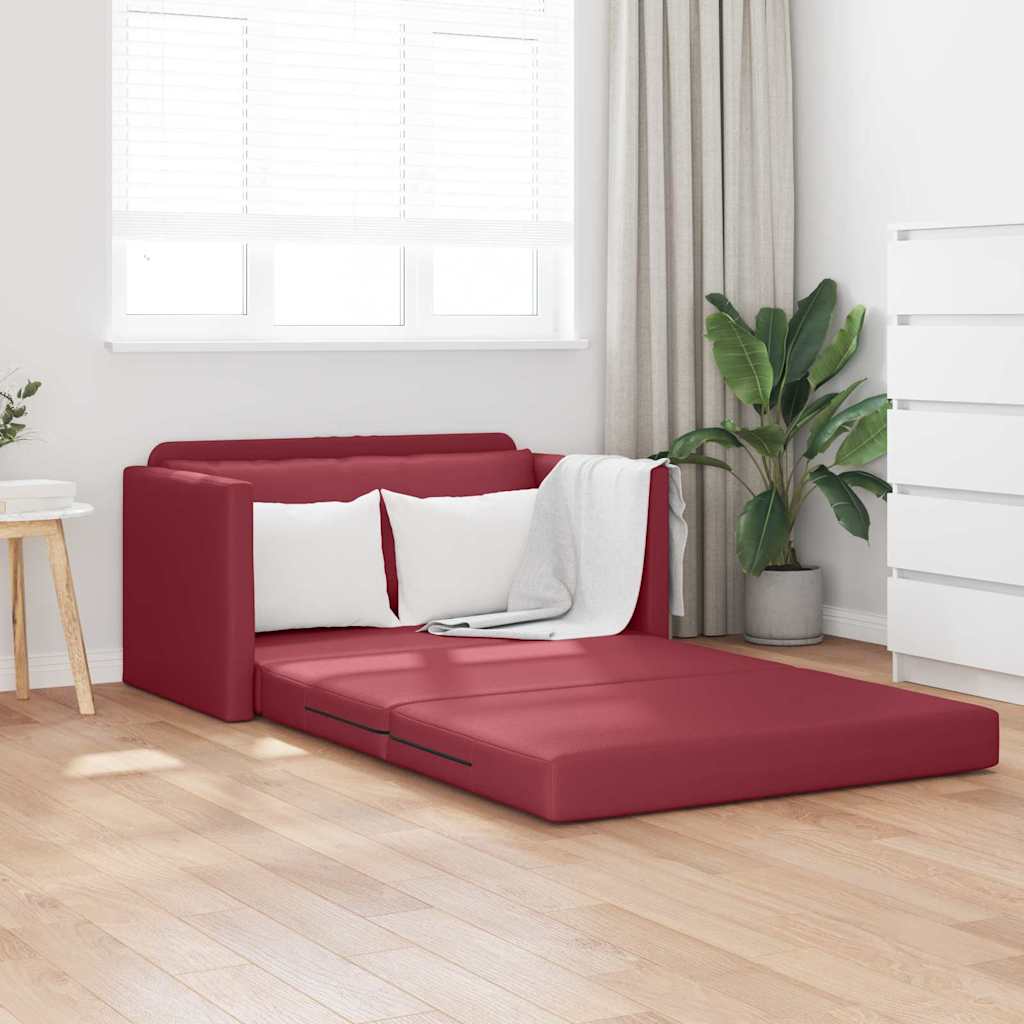 Canapé-Lit Rouge bordeaux 124 x 71 x 78 cm Cuir artificiel