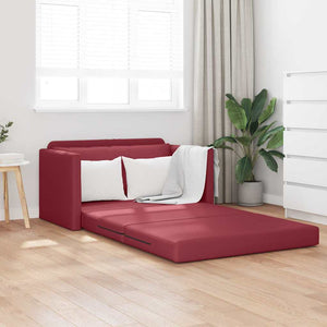 Canapé-Lit Rouge bordeaux 124 x 71 x 78 cm Cuir artificiel