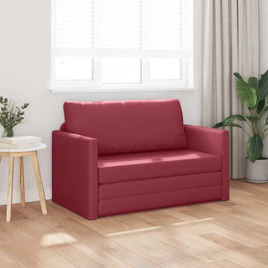 Canapé-Lit Rouge bordeaux 124 x 71 x 78 cm Cuir artificiel