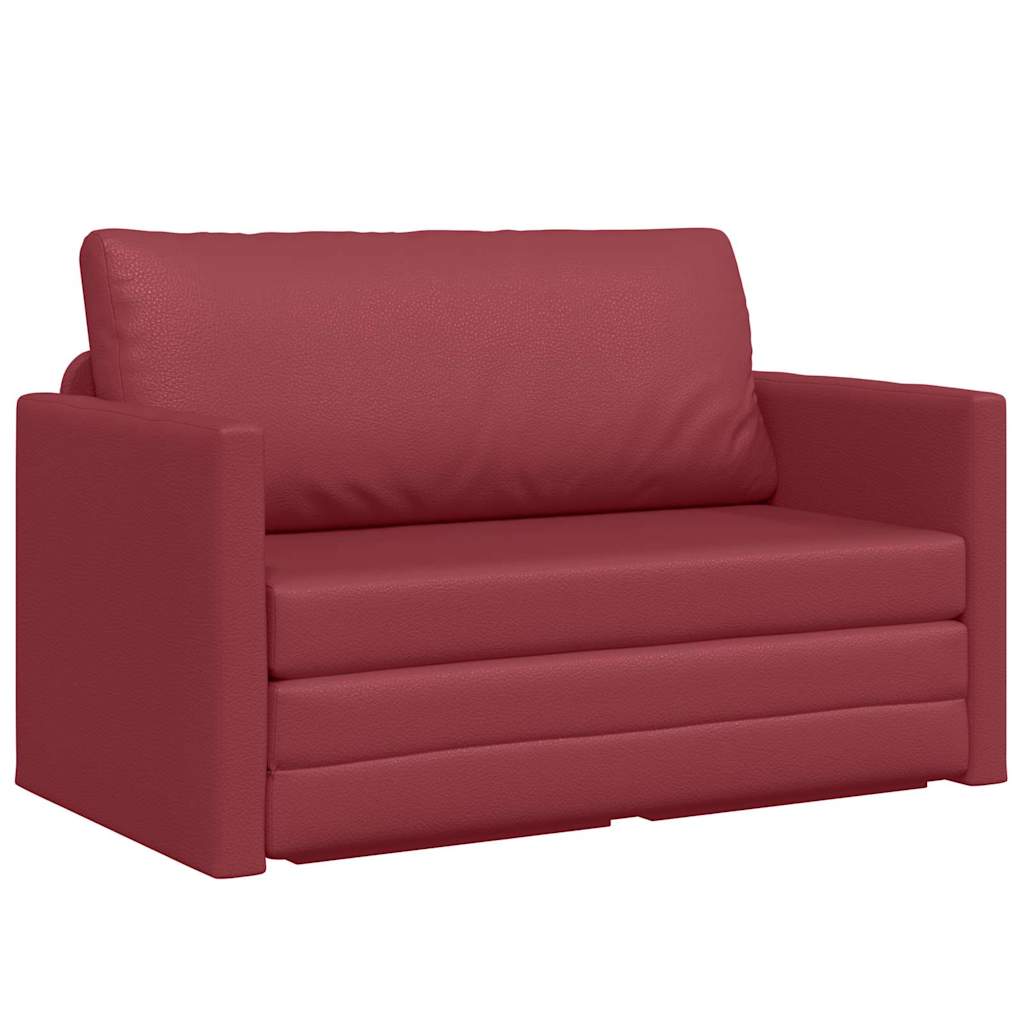 Canapé-Lit Rouge bordeaux 124 x 71 x 78 cm Cuir artificiel