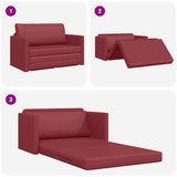Canapé-Lit Rouge bordeaux 124 x 71 x 78 cm Cuir artificiel