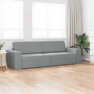 Canapé-lit au sol Gris clair 245 x 78 x 77 cm tissu