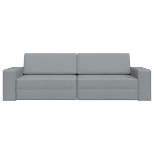 Canapé-lit au sol Gris clair 245 x 78 x 77 cm tissu