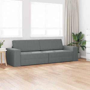 Canapé-lit au sol Gris foncé 245 x 78 x 77 cm tissu