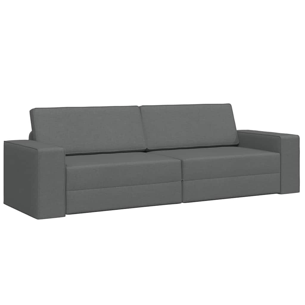 Canapé-lit au sol Gris foncé 245 x 78 x 77 cm tissu