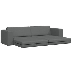 Canapé-lit au sol Gris foncé 245 x 78 x 77 cm tissu