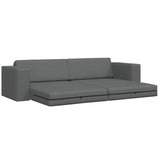 Canapé-lit au sol Gris foncé 245 x 78 x 77 cm tissu
