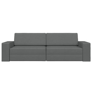 Canapé-lit au sol Gris foncé 245 x 78 x 77 cm tissu