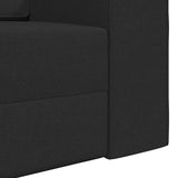 Canapé-lit au sol Noir 245 x 78 x 77 cm tissu