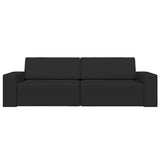 Canapé-lit au sol Noir 245 x 78 x 77 cm tissu