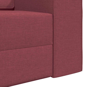 Canapé-lit au sol Rouge bordeaux 245 x 78 x 77 cm tissu