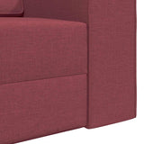 Canapé-lit au sol Rouge bordeaux 245 x 78 x 77 cm tissu