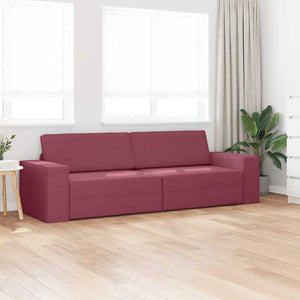 Canapé-lit au sol Rouge bordeaux 245 x 78 x 77 cm tissu