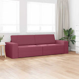 Canapé-lit au sol Rouge bordeaux 245 x 78 x 77 cm tissu